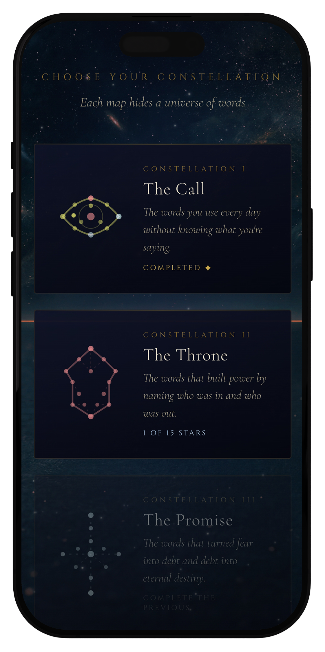 ETYMA — Constellations